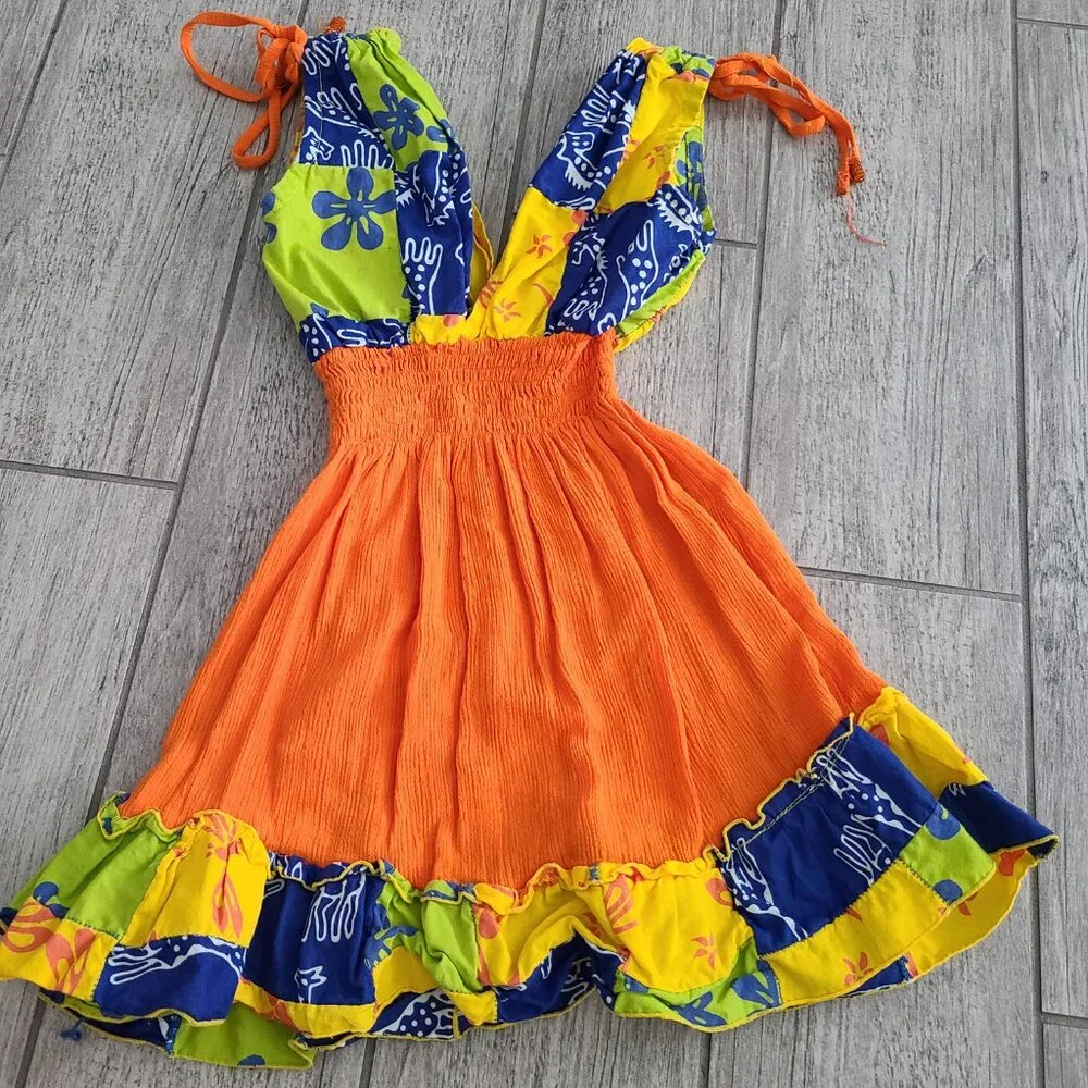 Balina Girls Colorful Hawaiian Sundress Size M